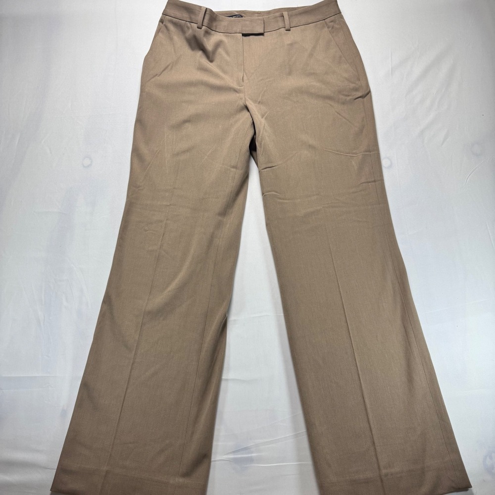 Brooks Brothers‎ 346 Caroline Fit Tan Brown Wide Leg Dress Pants Trousers 10